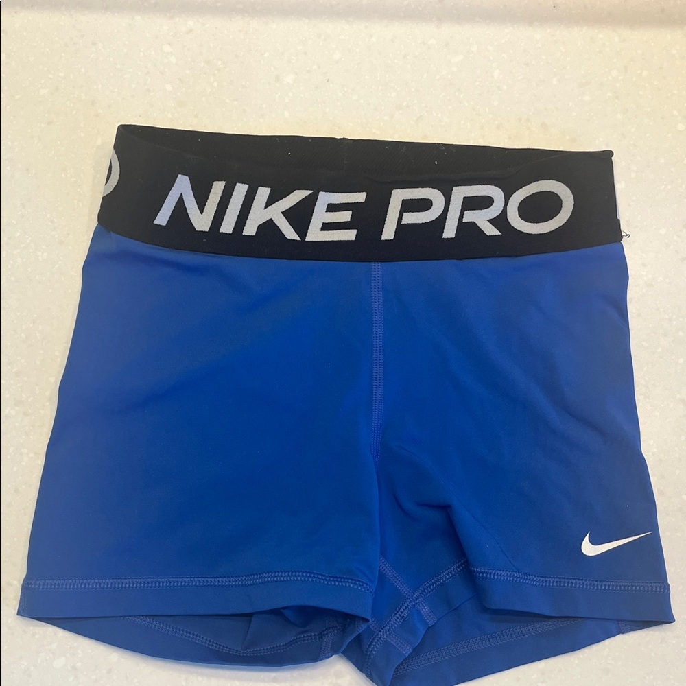 Nike Pro Women's Blue Training Bike Shorts
